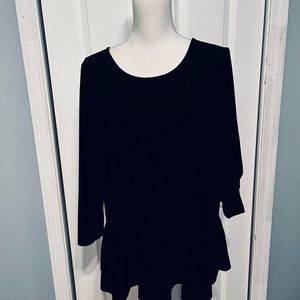 XL Apt 9 Black Top with Ruffle